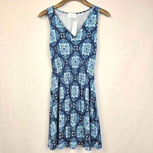 slim fit dress slacks Maddy Grey and Ivory Knit Dress